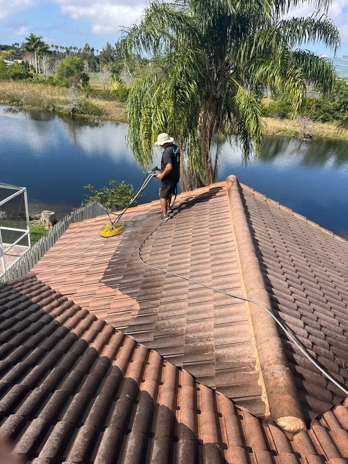 Professional cleaning service team member