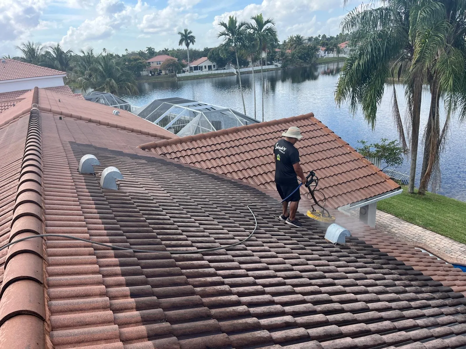 Professional cleaning service team